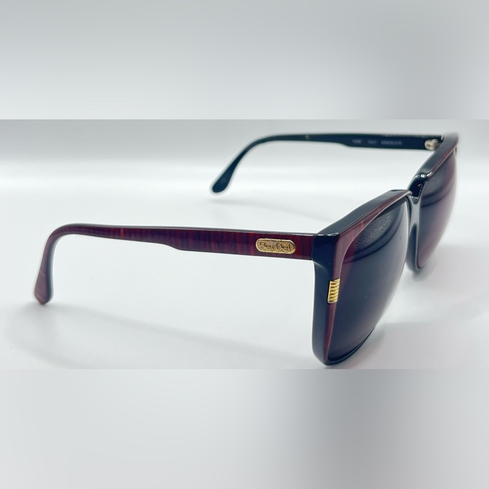 Vintage Berdel 8608 Black Burgundy Oval Sunglasses Frames Only